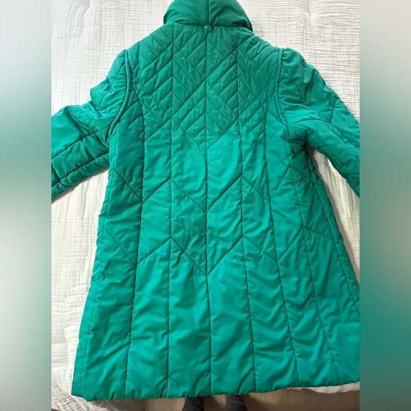 Vintage Saxton Hall Winter Puffer Coat Teal Green - Picture 8 of 11